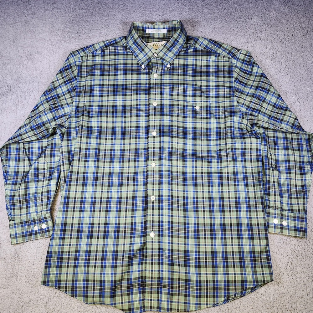 ORVIS MEN'S Longsleeve 100% Cotton Shirt Size XL